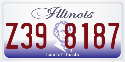 IL license plate Z398187