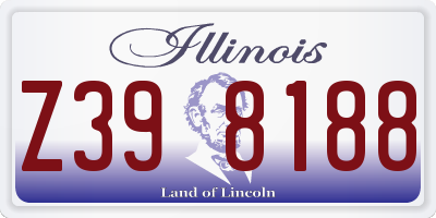 IL license plate Z398188