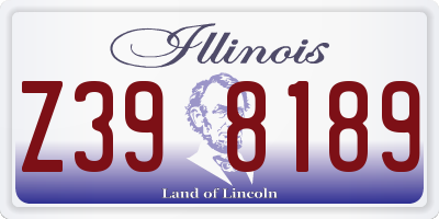 IL license plate Z398189