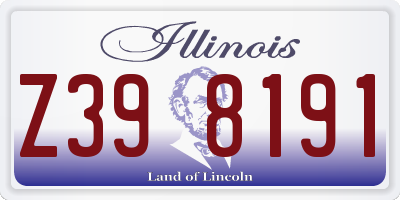 IL license plate Z398191