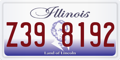 IL license plate Z398192