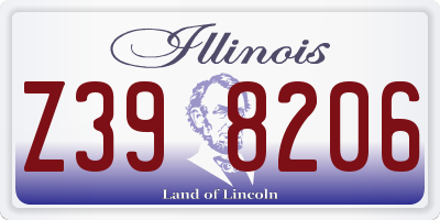 IL license plate Z398206