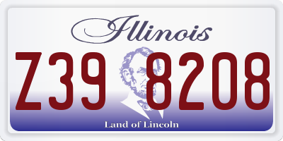 IL license plate Z398208