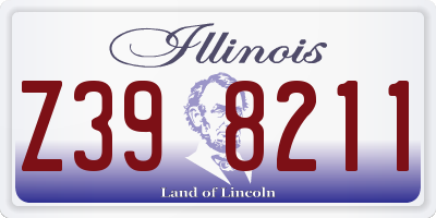 IL license plate Z398211