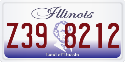 IL license plate Z398212
