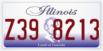 IL license plate Z398213