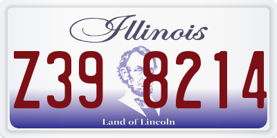 IL license plate Z398214