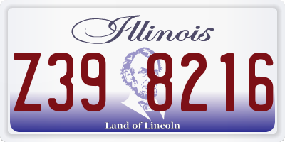IL license plate Z398216