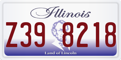 IL license plate Z398218