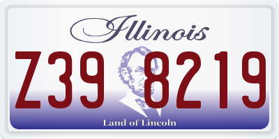 IL license plate Z398219