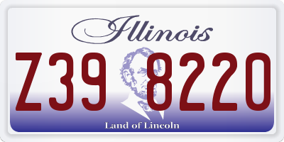 IL license plate Z398220