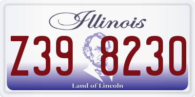 IL license plate Z398230