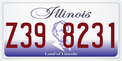 IL license plate Z398231