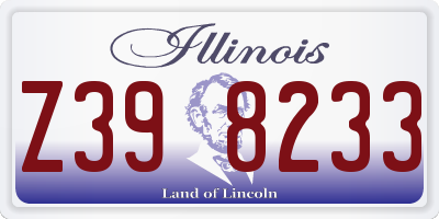 IL license plate Z398233