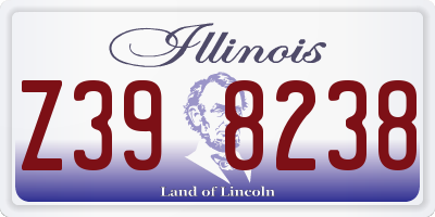 IL license plate Z398238