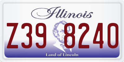 IL license plate Z398240