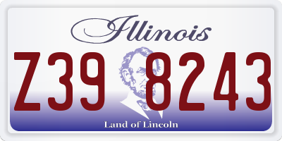 IL license plate Z398243