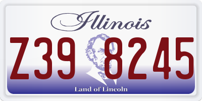 IL license plate Z398245