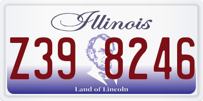 IL license plate Z398246
