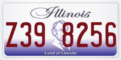 IL license plate Z398256