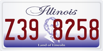 IL license plate Z398258