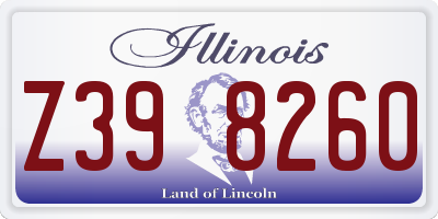 IL license plate Z398260