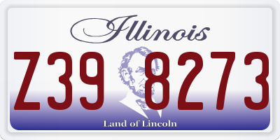 IL license plate Z398273