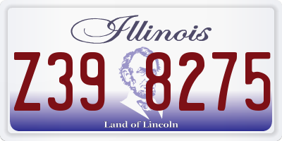 IL license plate Z398275