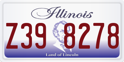 IL license plate Z398278