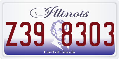 IL license plate Z398303