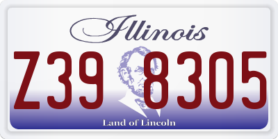 IL license plate Z398305