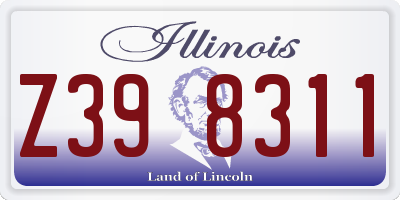 IL license plate Z398311