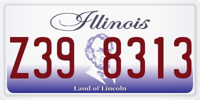 IL license plate Z398313