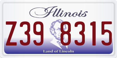 IL license plate Z398315