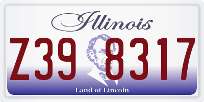 IL license plate Z398317