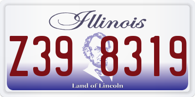 IL license plate Z398319