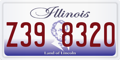 IL license plate Z398320