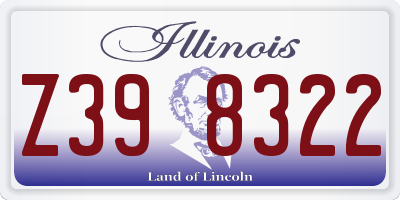 IL license plate Z398322