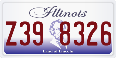 IL license plate Z398326