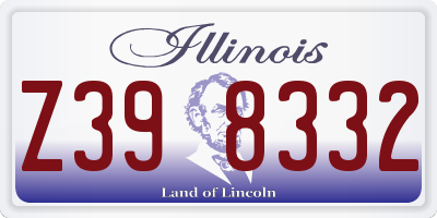 IL license plate Z398332