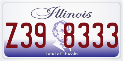 IL license plate Z398333