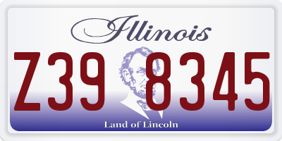 IL license plate Z398345