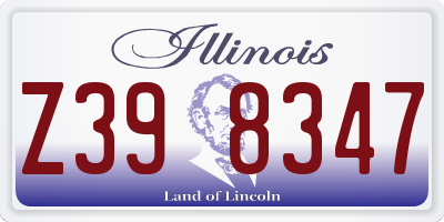 IL license plate Z398347