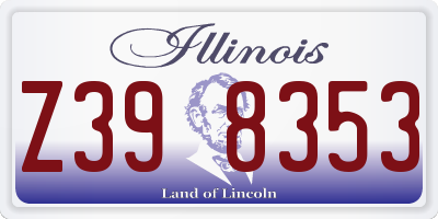 IL license plate Z398353