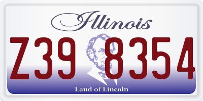 IL license plate Z398354