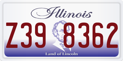 IL license plate Z398362