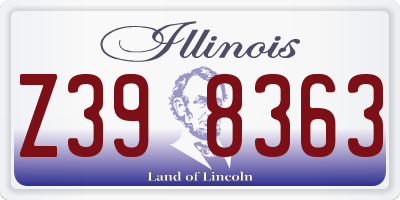 IL license plate Z398363