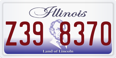 IL license plate Z398370