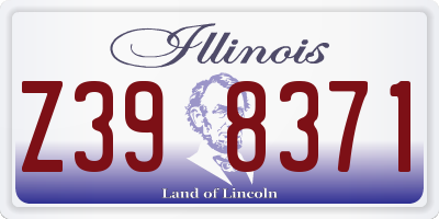 IL license plate Z398371