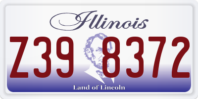 IL license plate Z398372
